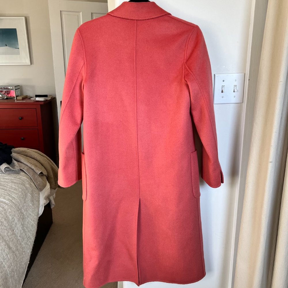 Massimo Dutti Chlotes Peach Wool Long Coat - Picture 6 of 15
